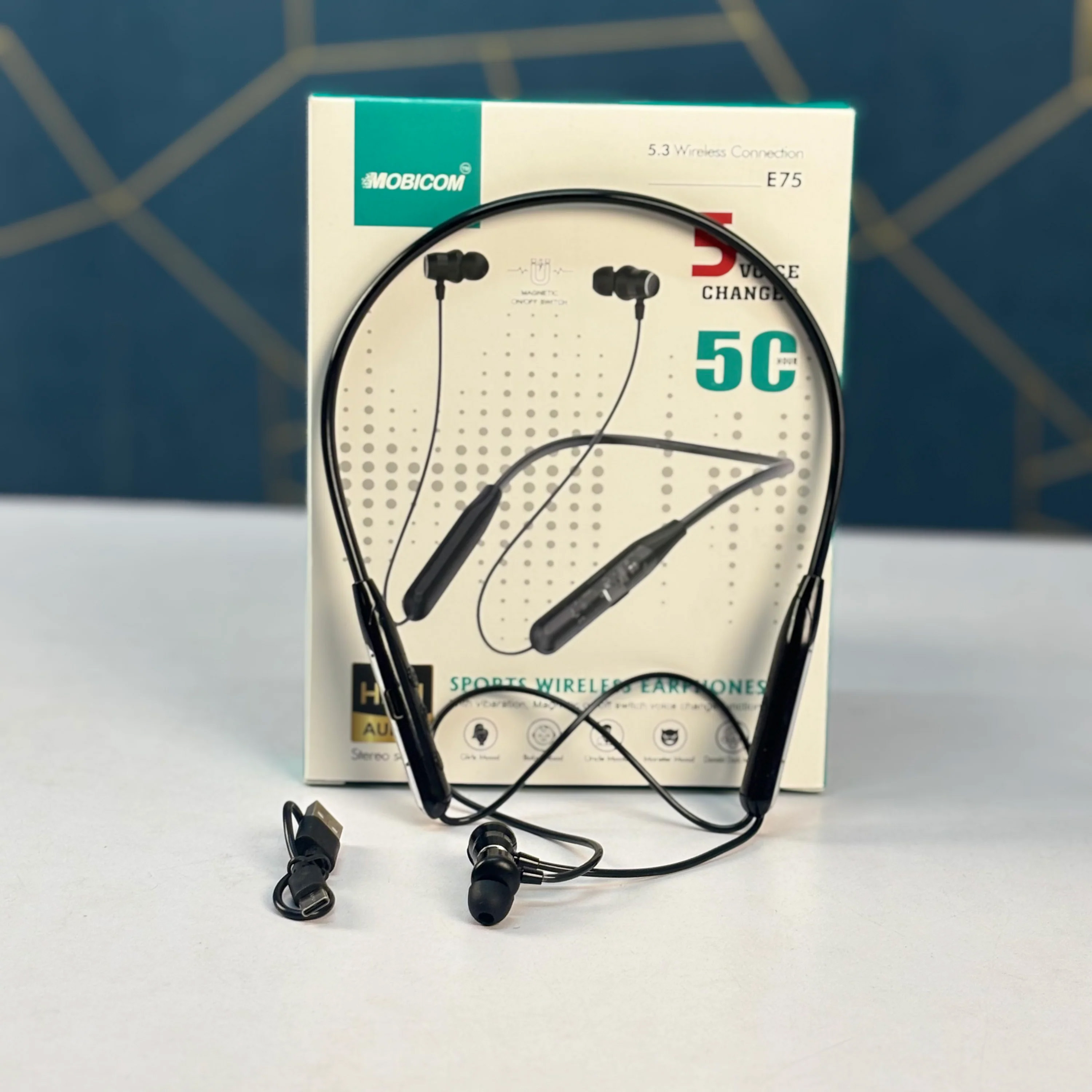 MOBICOM E75 Transparent Sports Wireless neckband