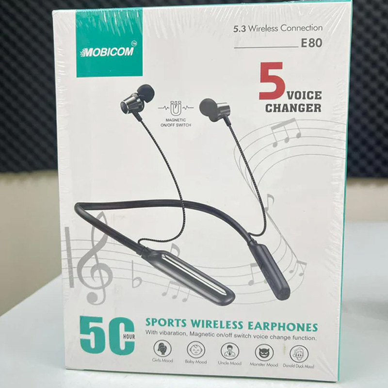 Mobicom E80 Voice Changer Bluetooth Neckband